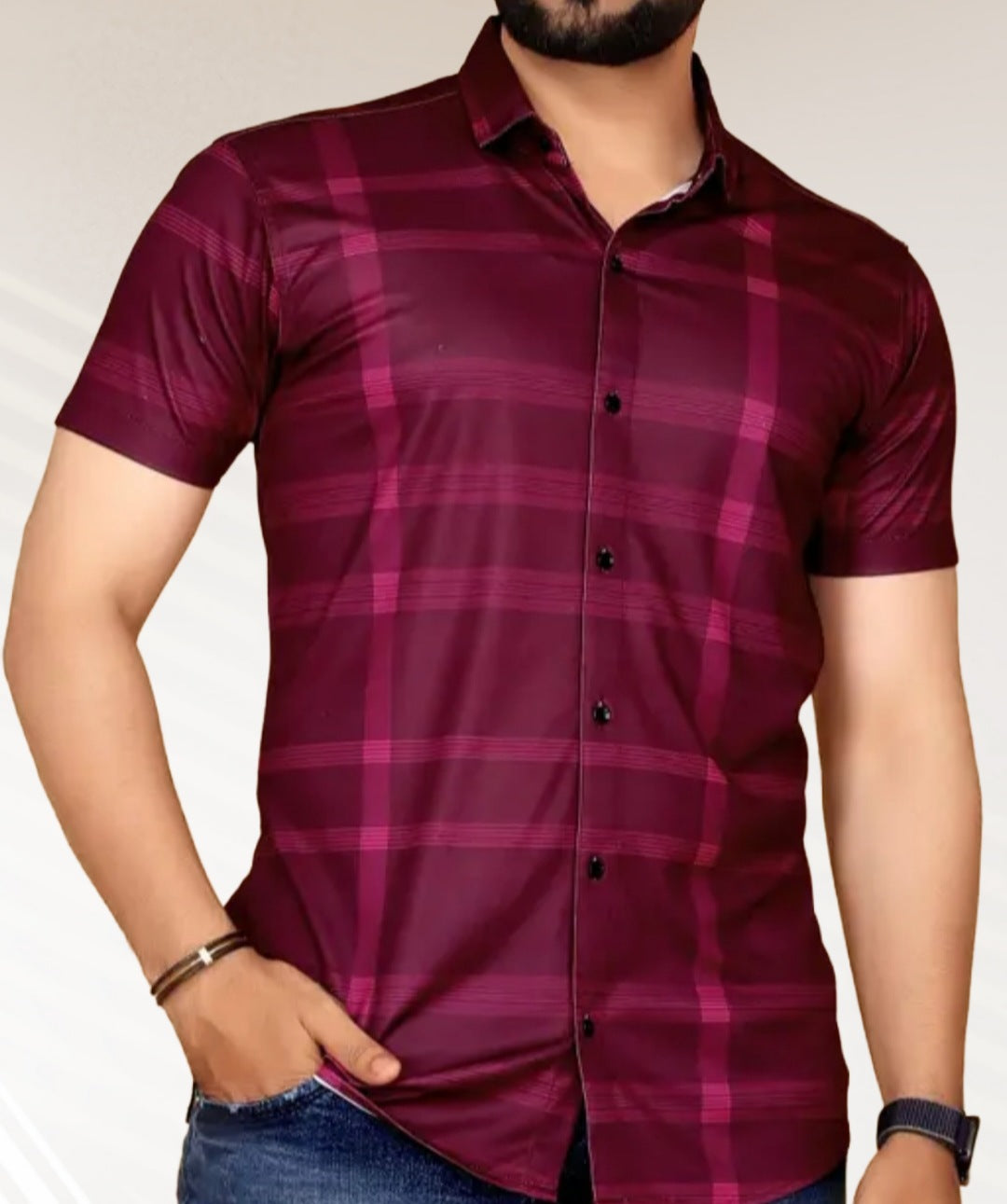 Mens Regular Fit Spread collar Shirt