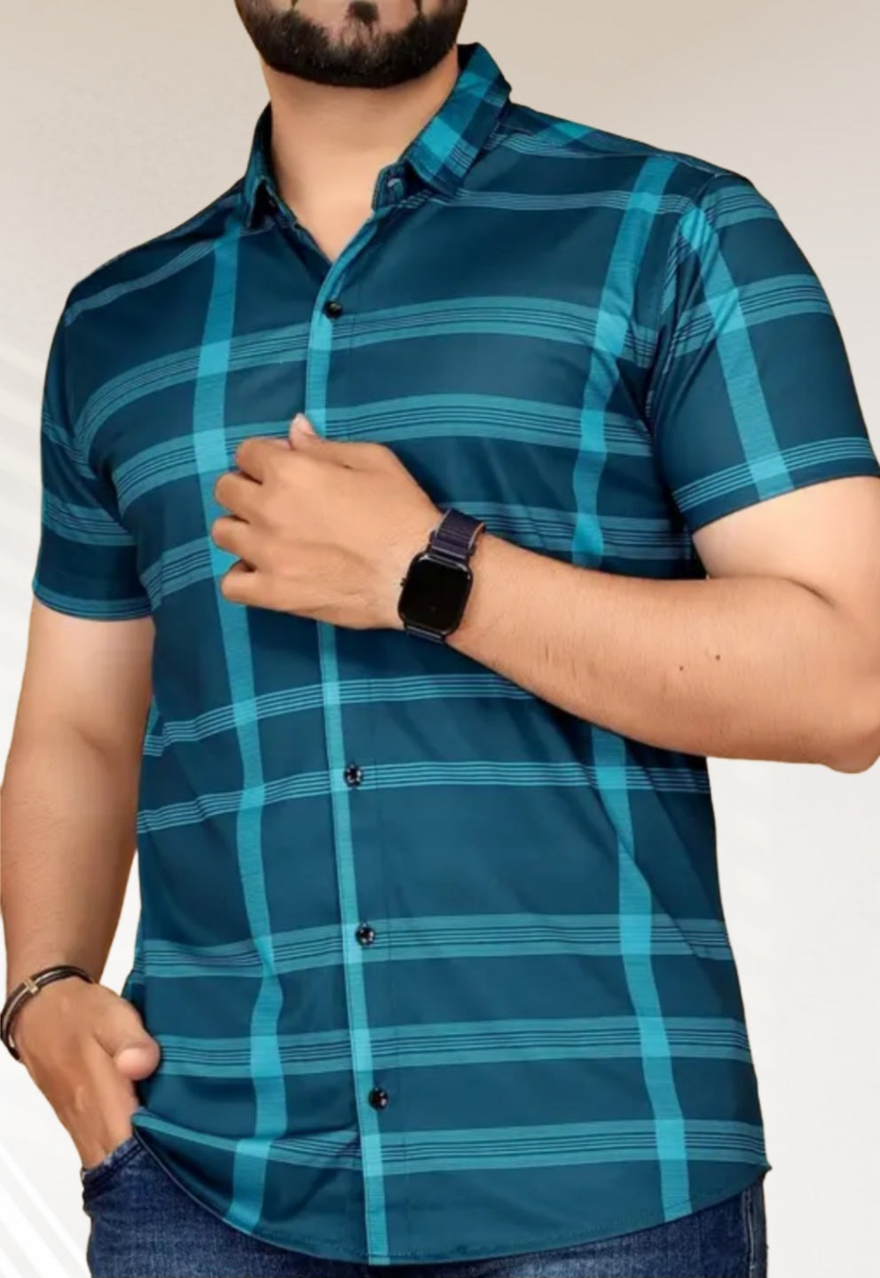 Mens Regular Fit Spread collar Shirt
