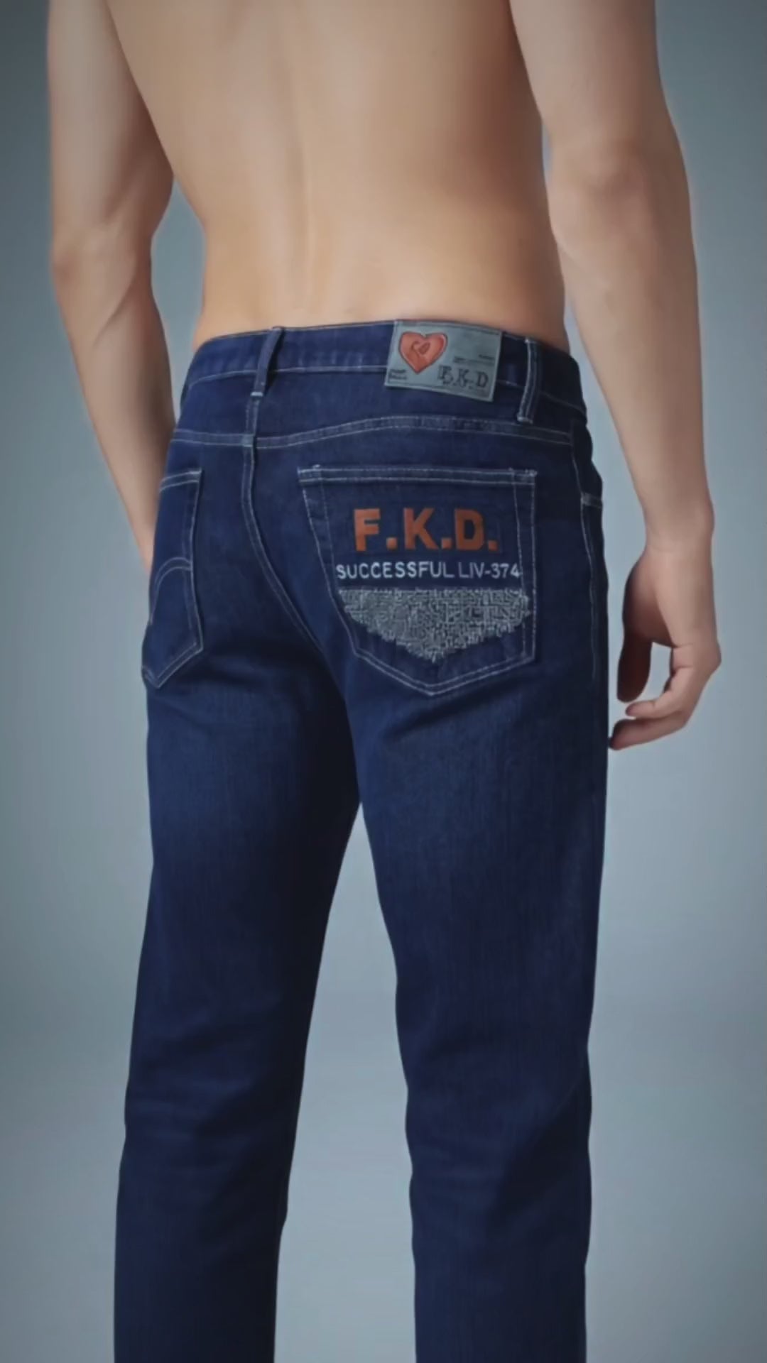 Men's Premium Dark Blue FKD Denim Jeans | Regular Fit | Premium Denim Jeans for Men