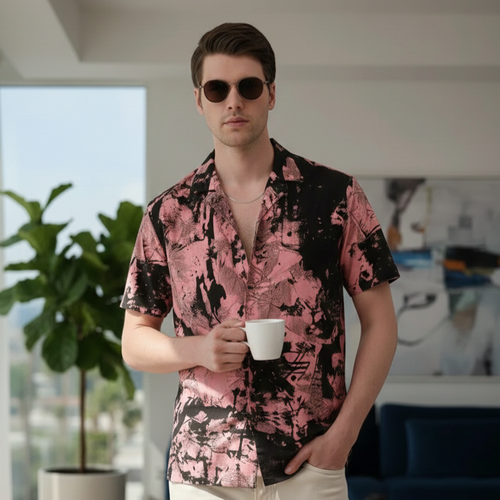 abstract Mens Casual shirt Printed
