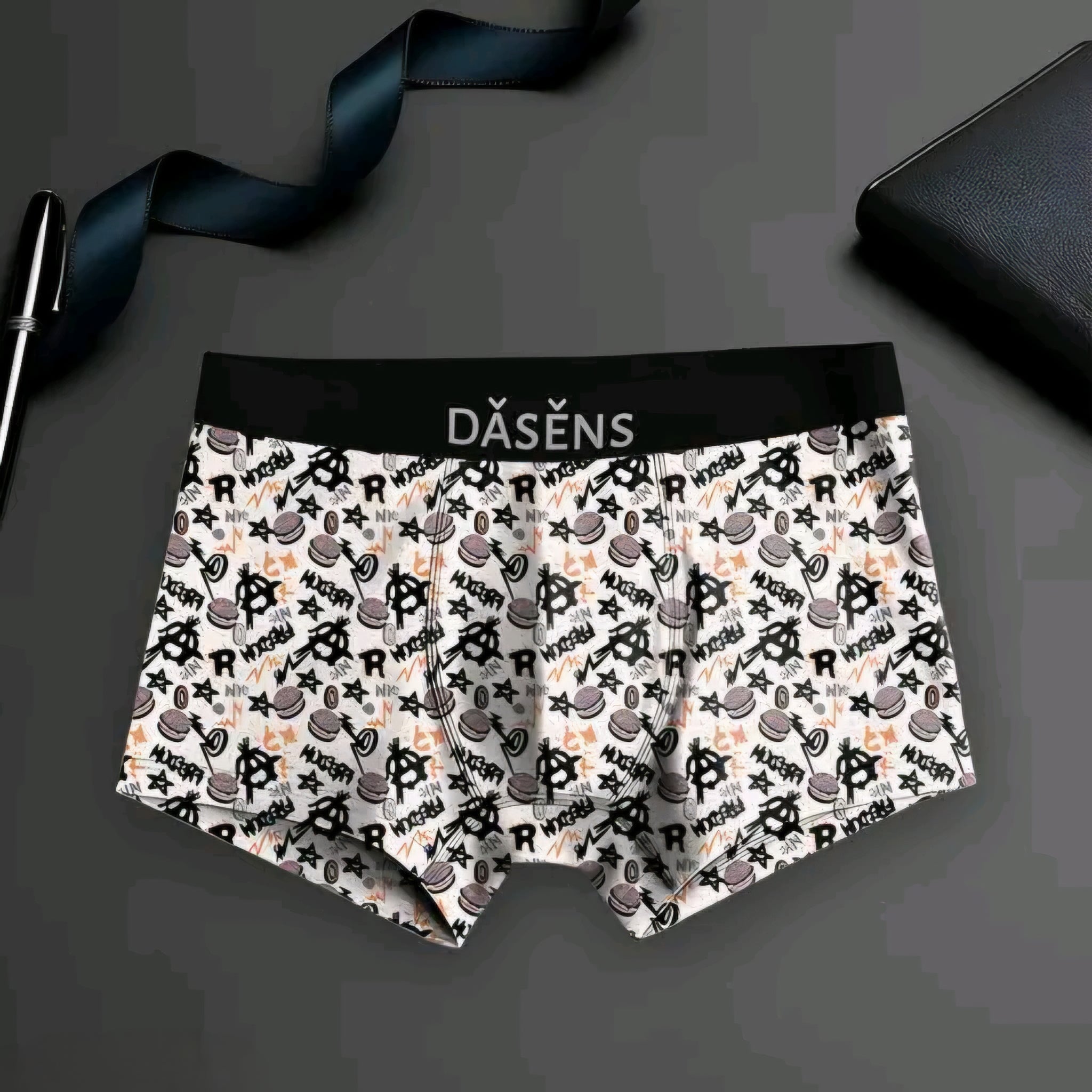 DASENS pack of 3 men underwear cotton brief vest quality printed