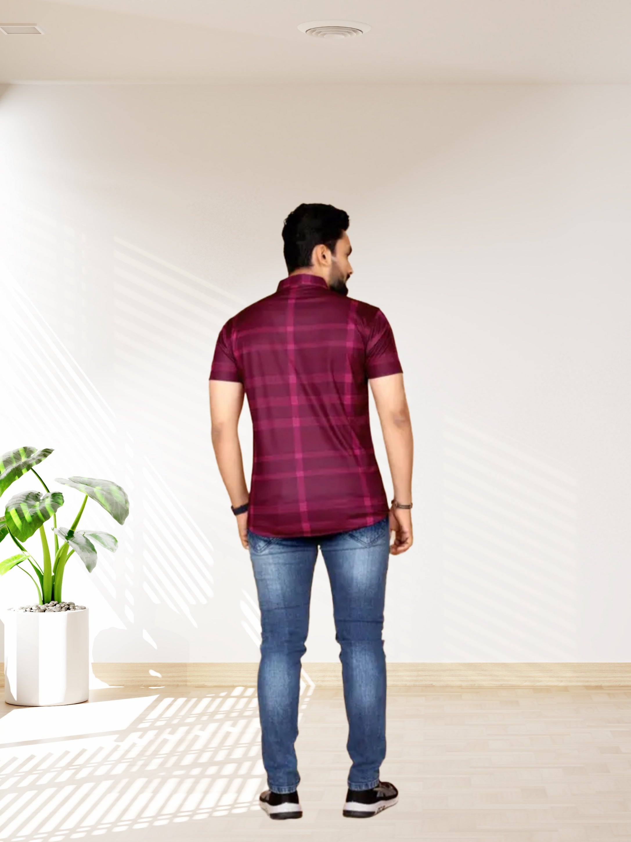 Mens Regular Fit Spread collar Shirt