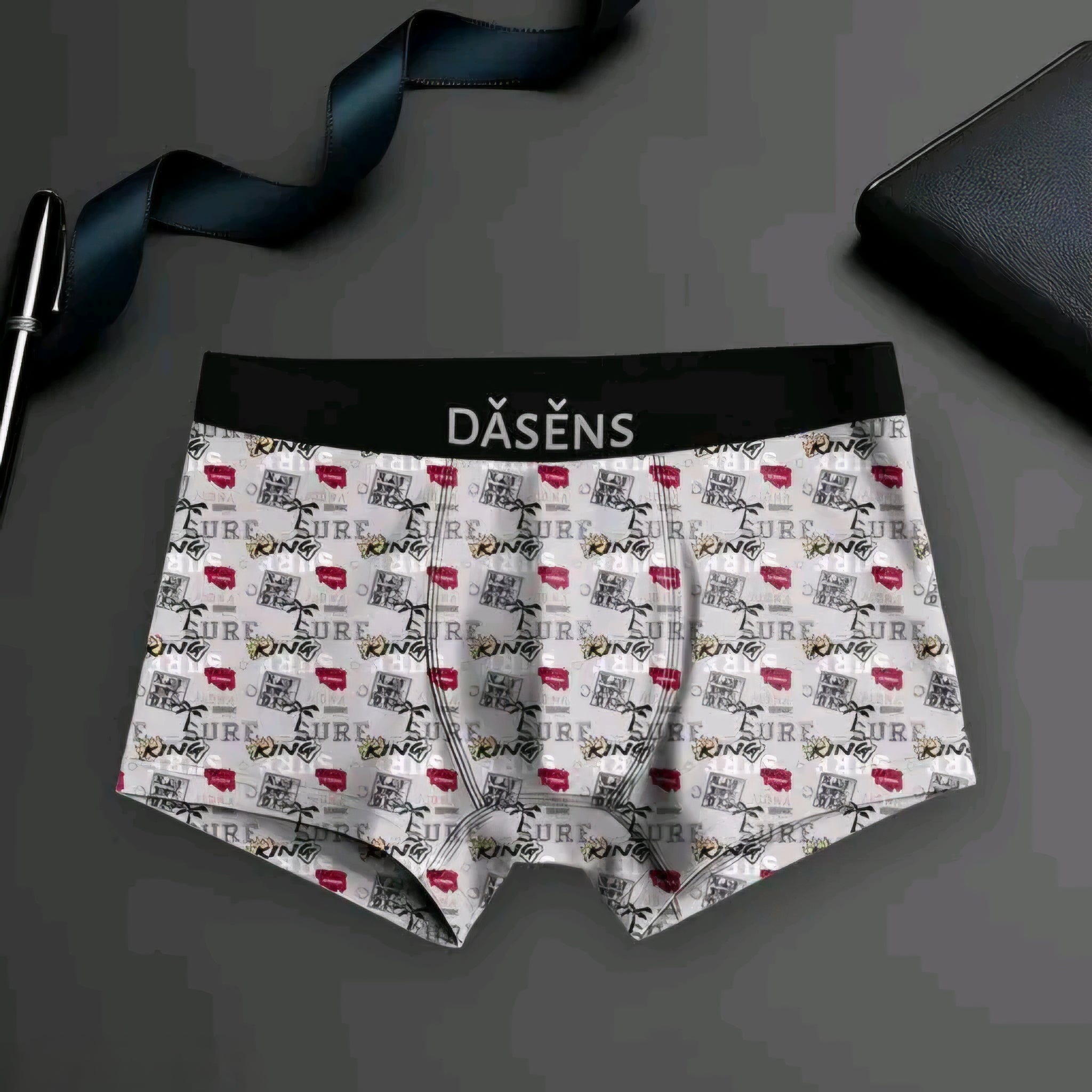 DASENS pack of 3 men underwear cotton brief vest quality printed